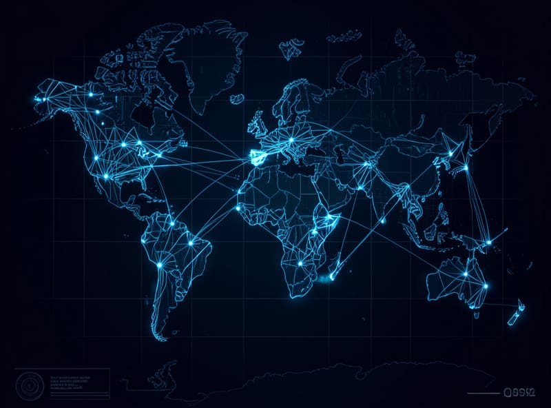 Geopolitical intelligence map visualization
